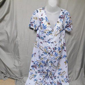 NWT Wild Oasis blue floral maxi dress womens large